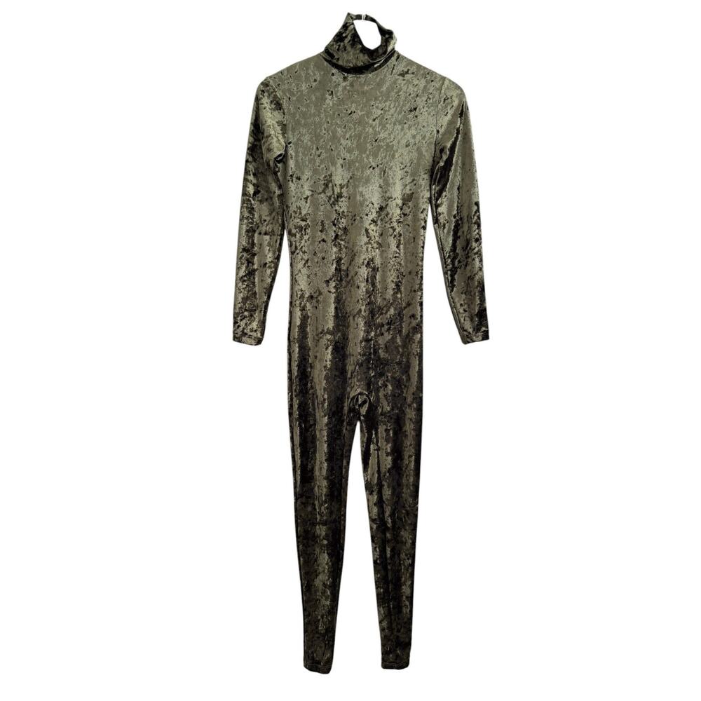 Bumpsuit Penelope Maternity Unitard Jumpsuit One Piece Green Velvet Small